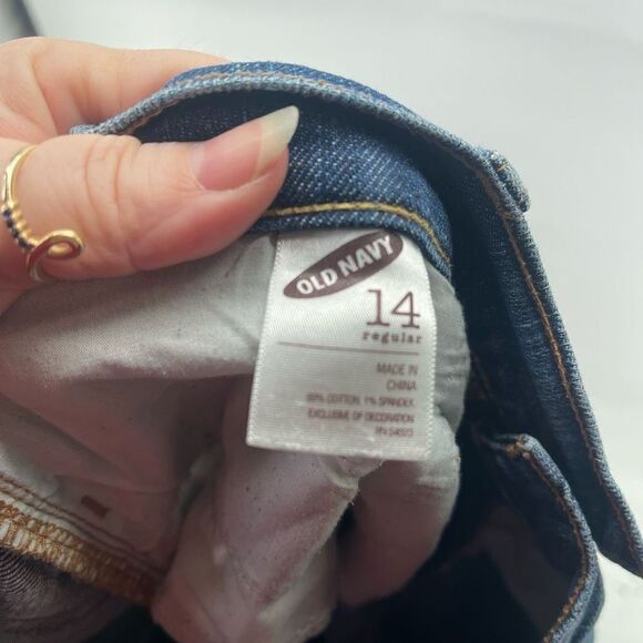 Old Navy Women's The Dreamer Jeans flare Denim Medium Wash Blue Size 14 - Picture 8 of 9